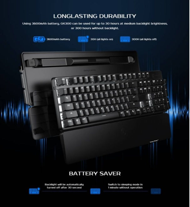 Miniatura: Teclado Gamer Mecánico Inalámbrico GameSir GK300