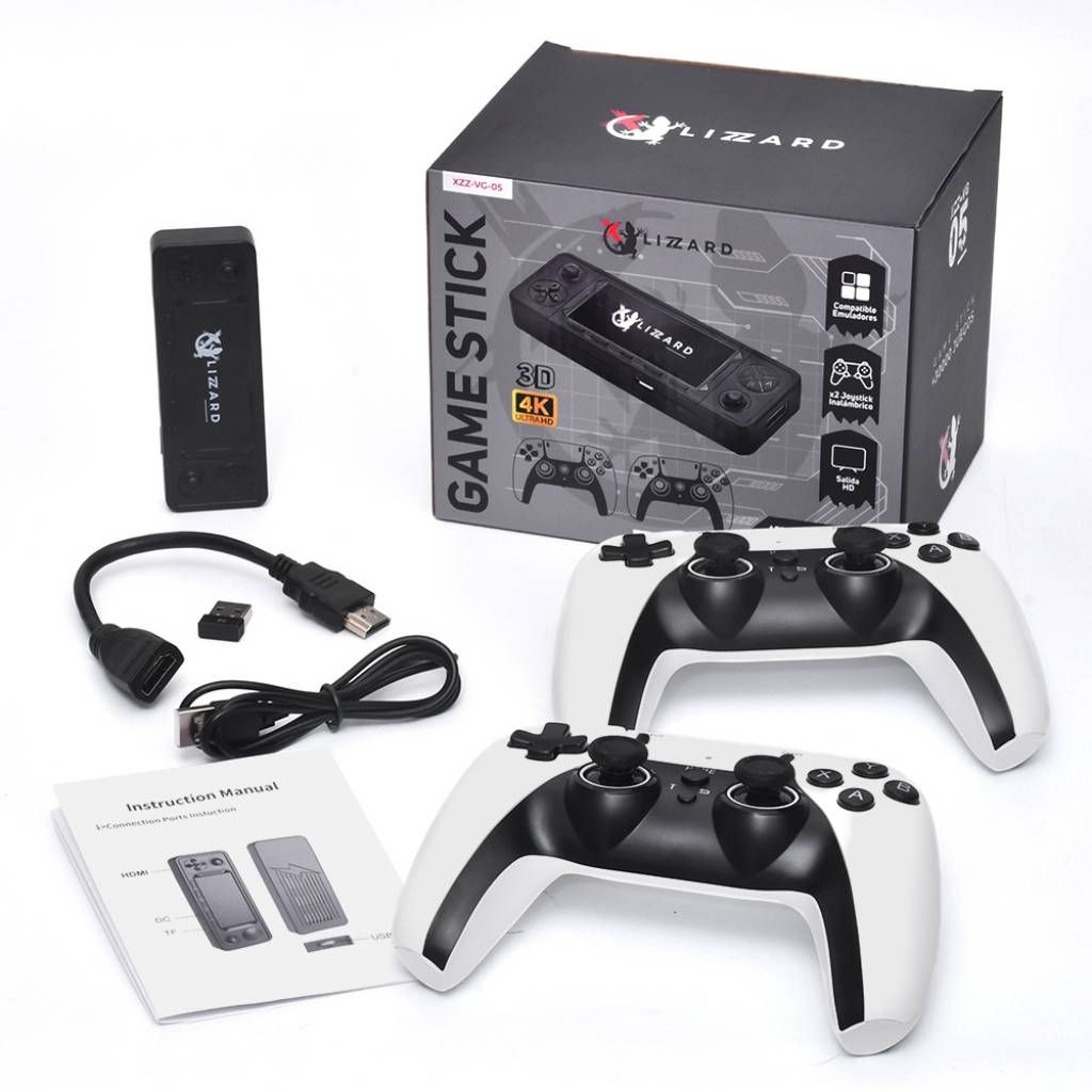 Consola Game Stick para TV XZZ-VG-05 4K 64GB +30000 juegos X-Lizzard