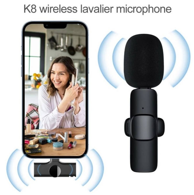 Miniatura: Micrófono Lavalier Solapero K8 Bluetooth Tipo C