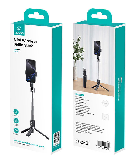 Miniatura: Mini palo de selfie inalámbrico 1,1m Usams ZB324