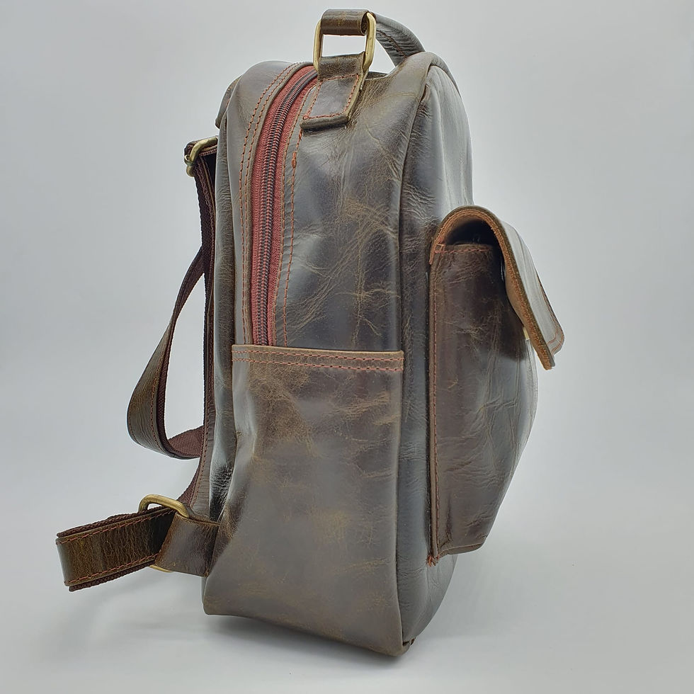 Miniatura: Sac à Dos Petit Format Marron Cuir Vintage