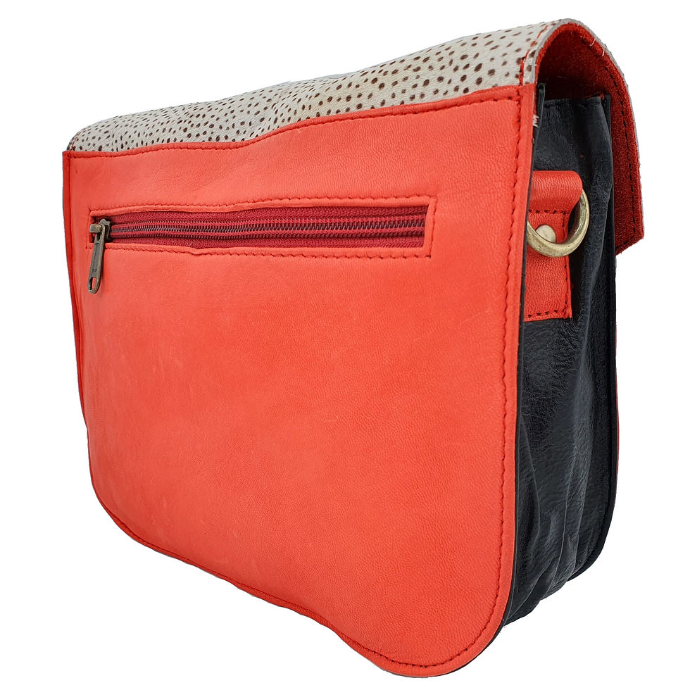 Miniatura: Musette Corail Mini Pois Blancs