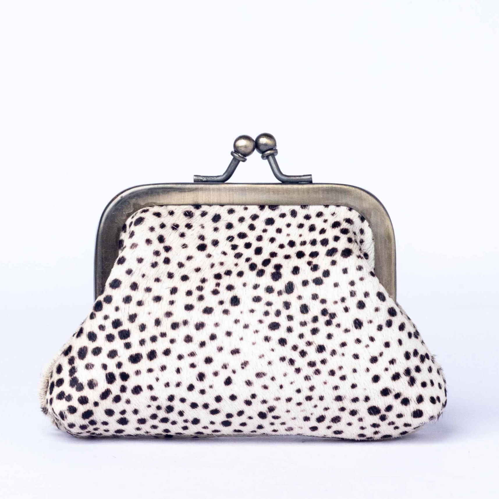 Porte Monnaie Clip taille S Mini Pois Noirs