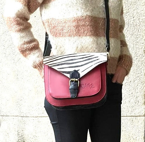 Miniatura: Musette Corail Mini Pois Blancs