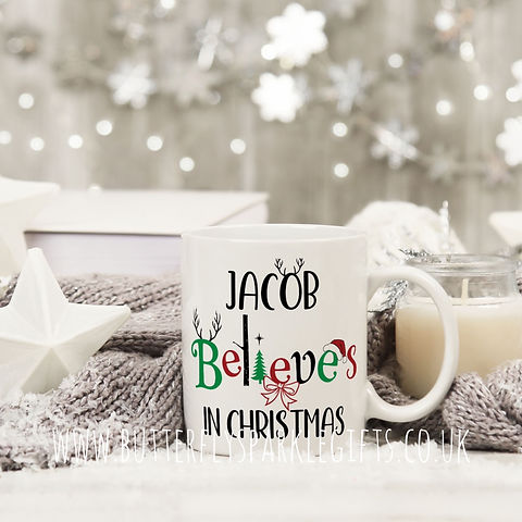 Believe christmas mug clearance