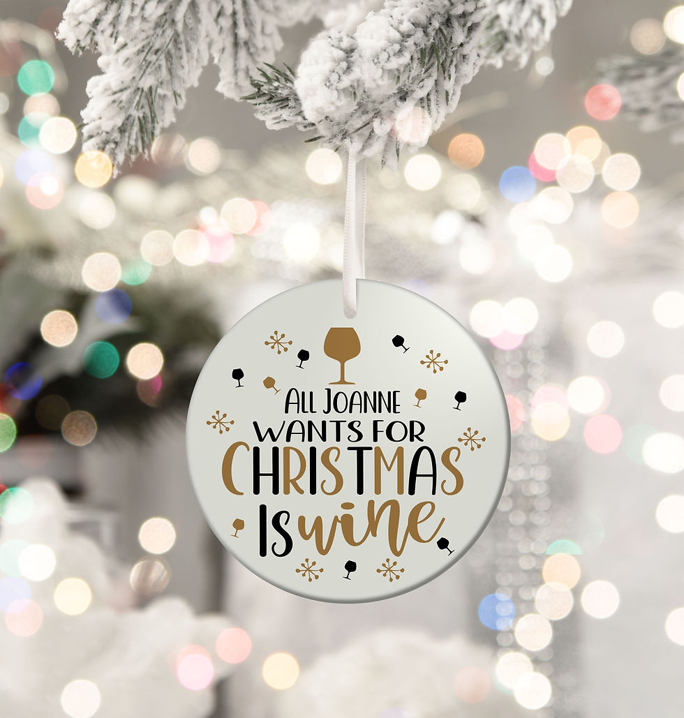 All I want for Christmas is wine -Personalised