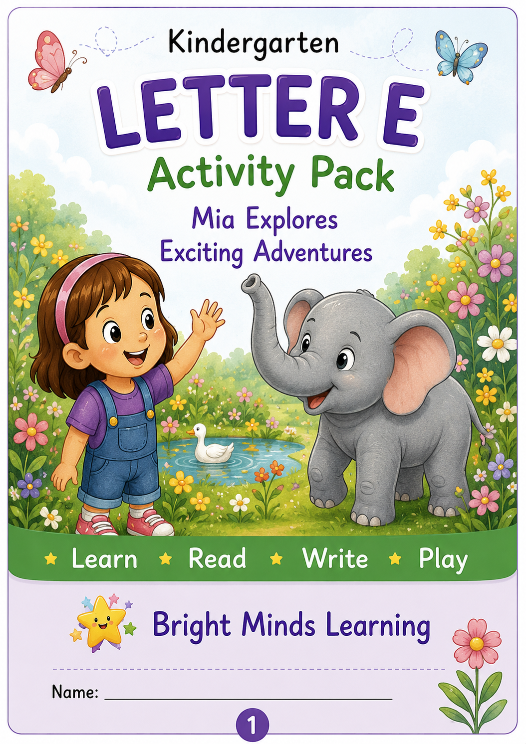 Letter E Activities Workbook | Kindergarten Alphabet Pack