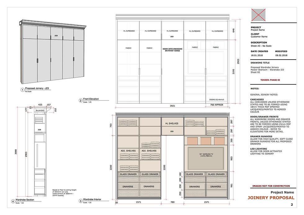 Walk-In Wardrobe CAD Drawings