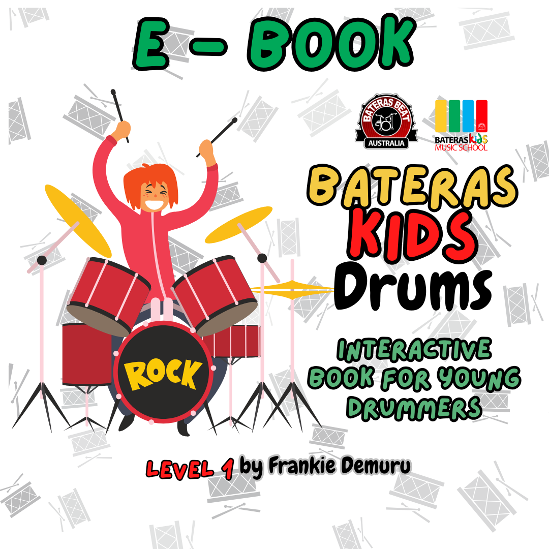Bateras Kids DRUMS Interactive Book for Young Drummers Level 1 E-BOOK