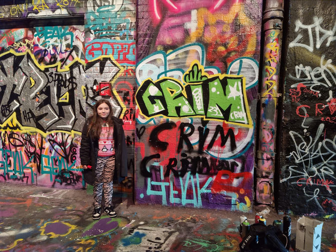 graffiti party London. Cockney Green, School of Art. The Arts Yard, LEX2, Graffiti, Leake Street, London