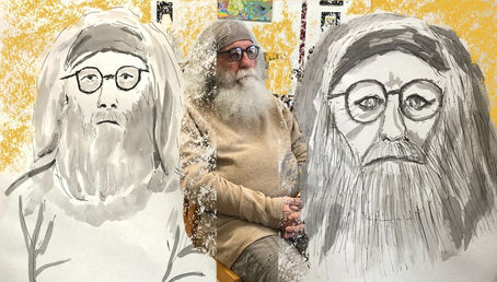 cours d'initiation au Dessin : Le portrait de mr M
Encre de Chine - plume et pinceaux .9-3-2022