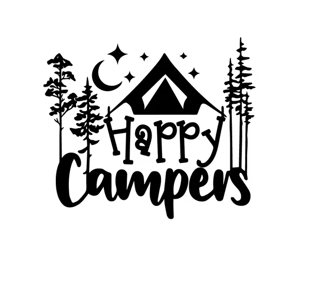 Miniaturbild: Pegatina "Camping Feliz", autoadhesiva, decoración para coche