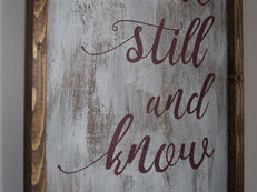 be still and know sign
