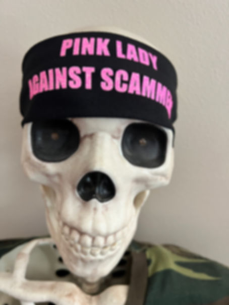 PINK LADY AGAINST SCAMMERS HEADBAND