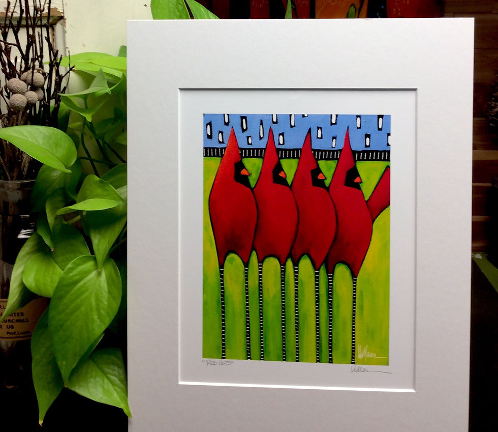 Red Hots Matted Print