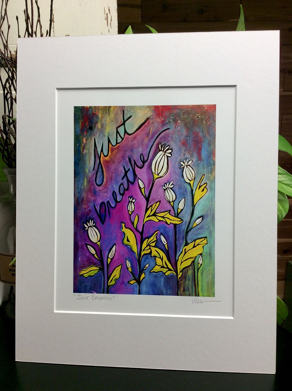 Just Breathe Matted Print