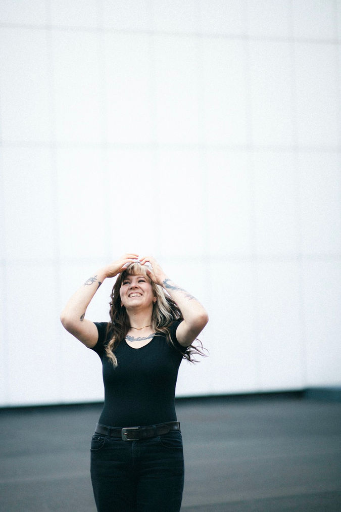 Portrait mit Marika Braun in Leipzig an der Deutschen Nationalbibliothek