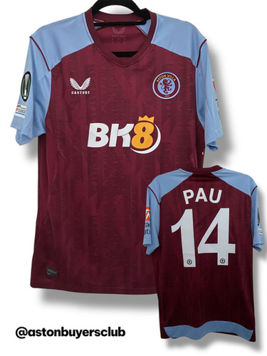 Aston Villa Castore 2023/24 Home Shirt Medium - PAU 14 - Cup Print