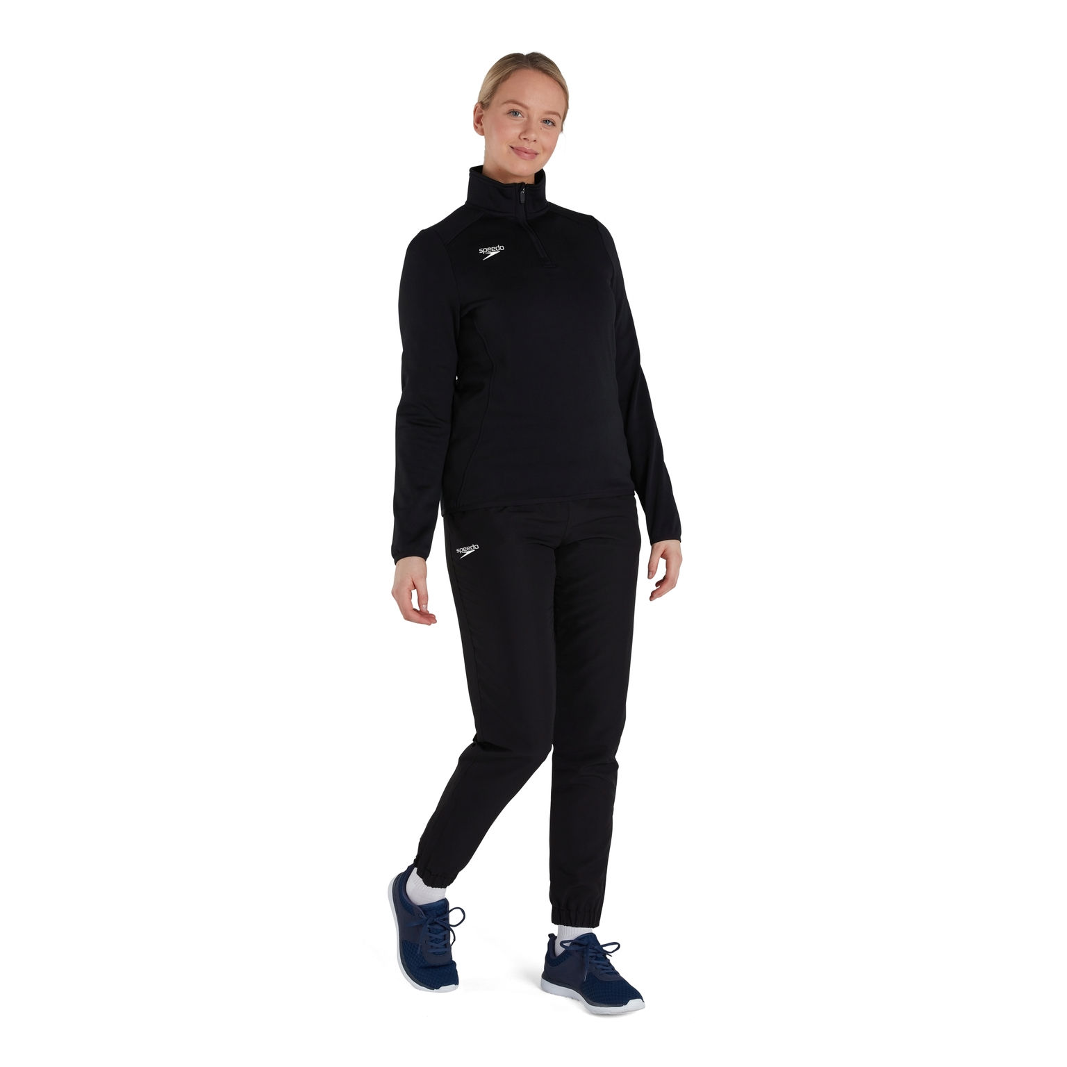 W CLUB 1/4 ZIP MIDLAYER TR TOP NAV