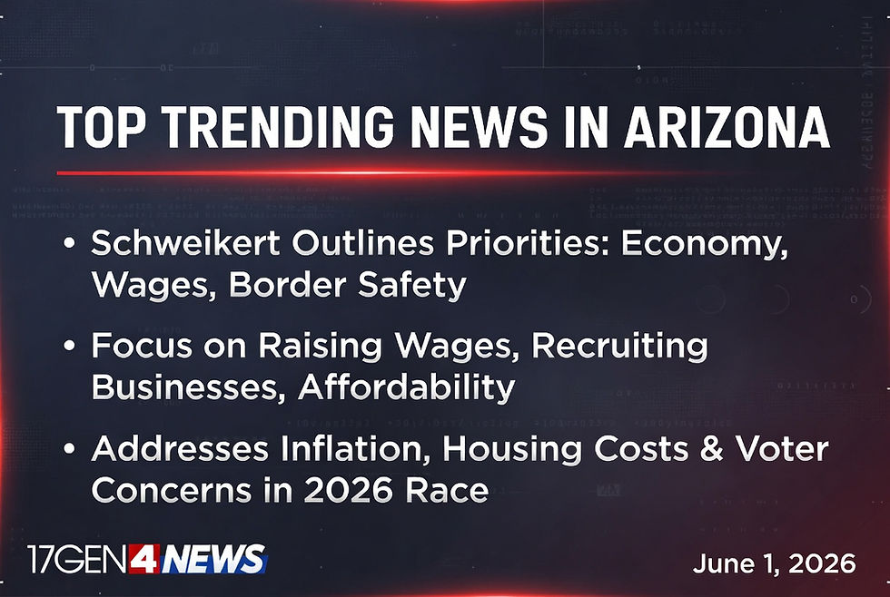 Arizona Gubernatorial Candidate David Schweikert Outlines Priorities on Economy, Wages, Inflation, and Border Safety
