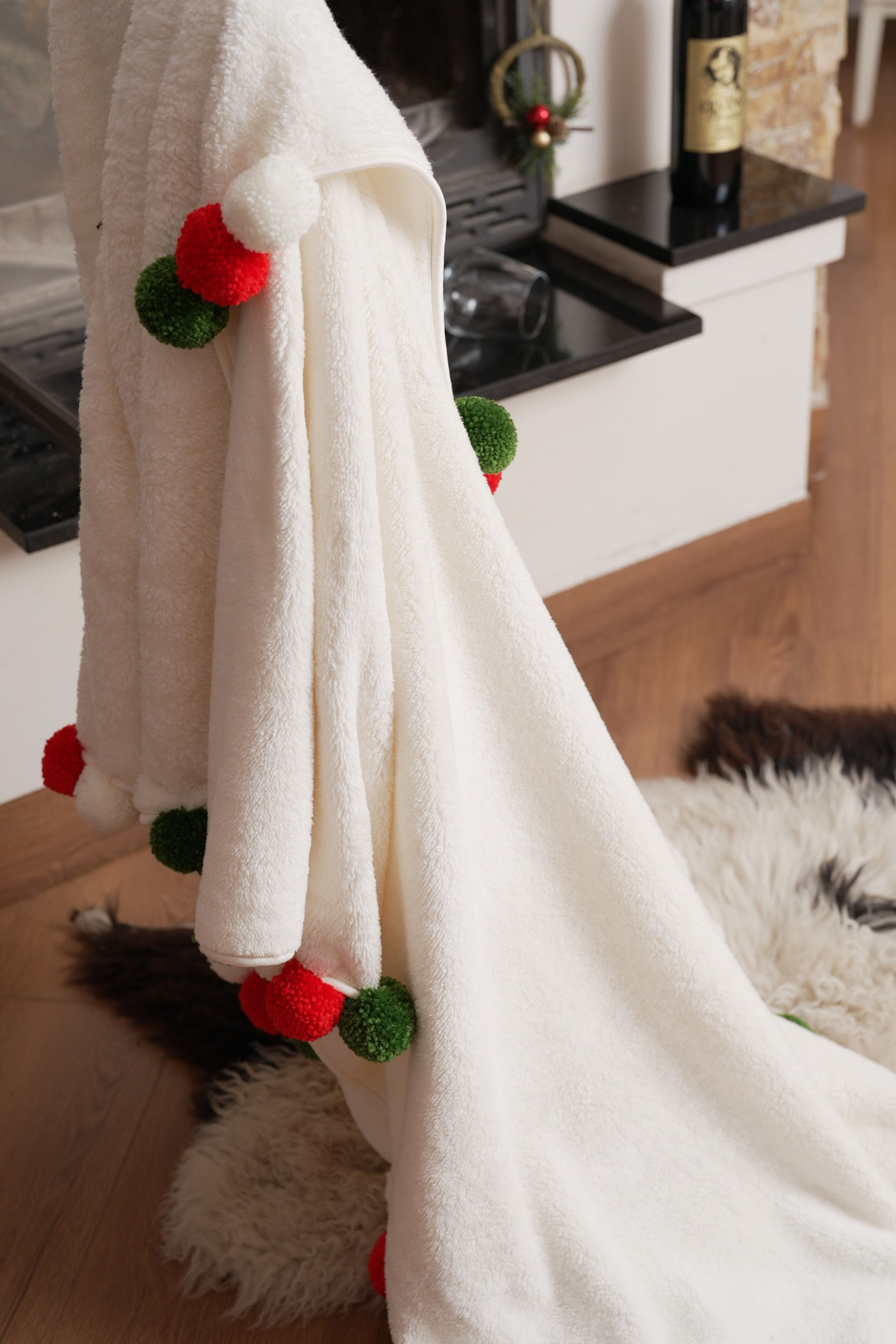 Yılbaşı Özel Serisi Ponponlu Wellsoft tv Battaniyesi