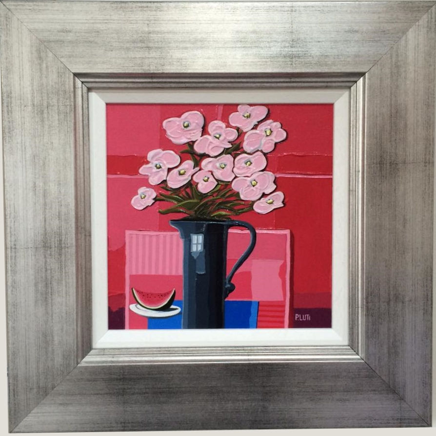 Thumbnail: Tall Jug & Flowers ~ SOLD