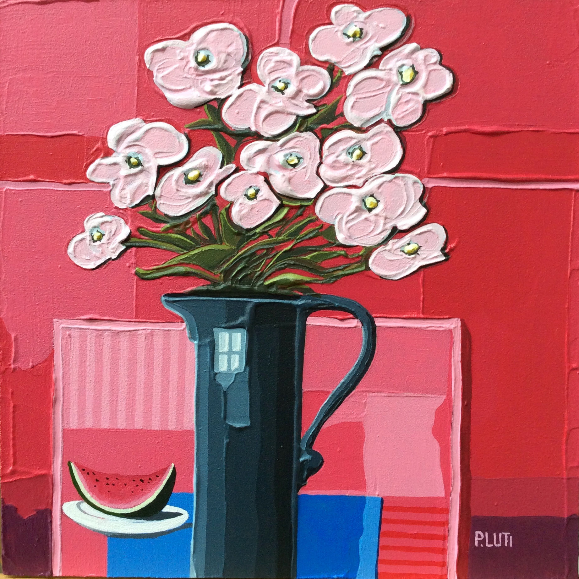 Tall Jug & Flowers ~ SOLD