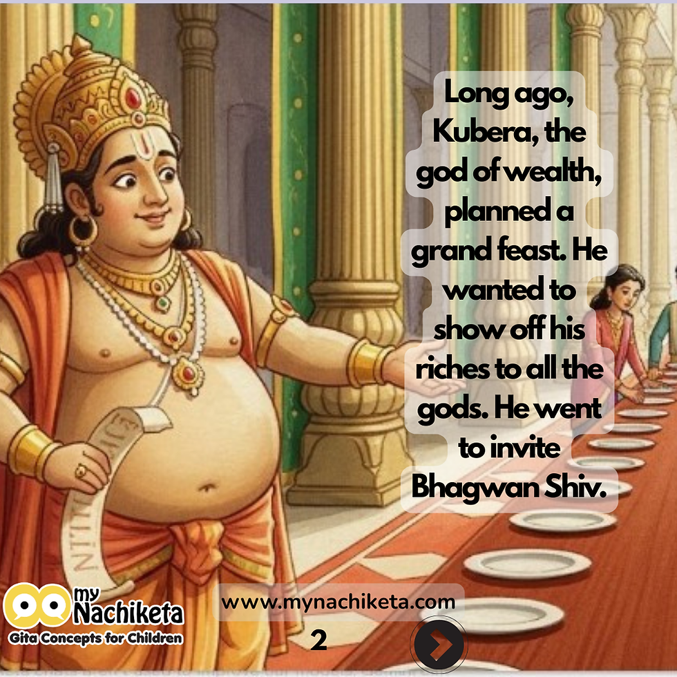 Picture Story of Bhagwan Ganesh and Kuberl Pic 2