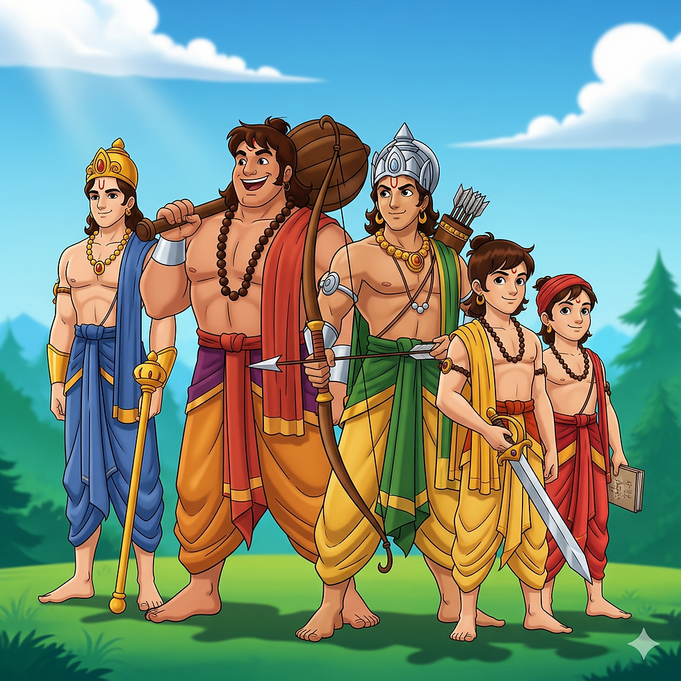 The Five Pandavas and Their Magical Powers Pic 1