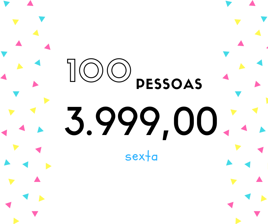 Pacote para 100 pessoas sem cerveja