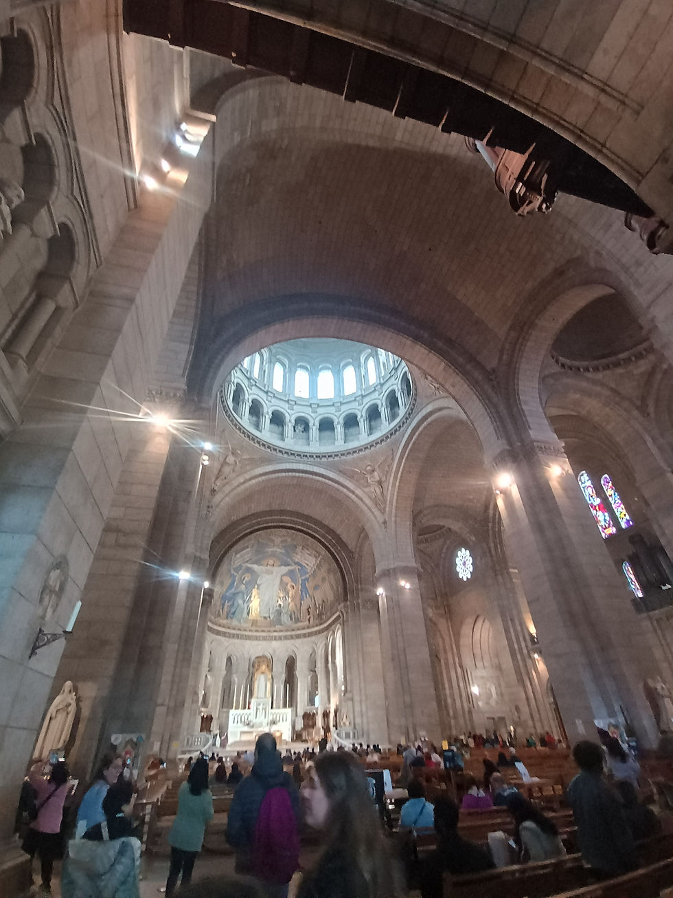 Inside the basilica