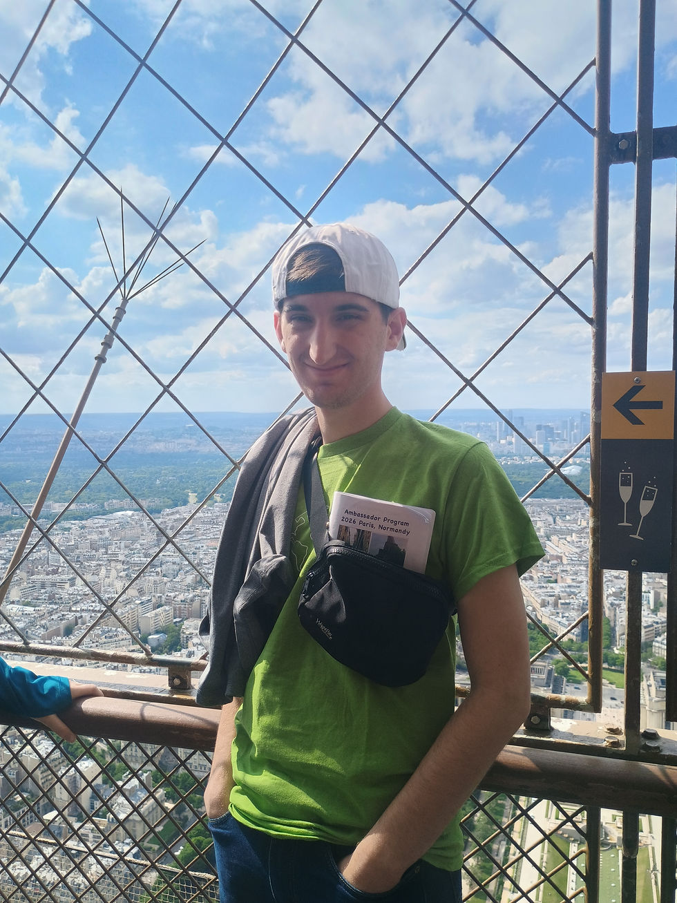 On top of the Eiffel Tower!