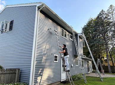 Picture of Me on an Exterior Ladder