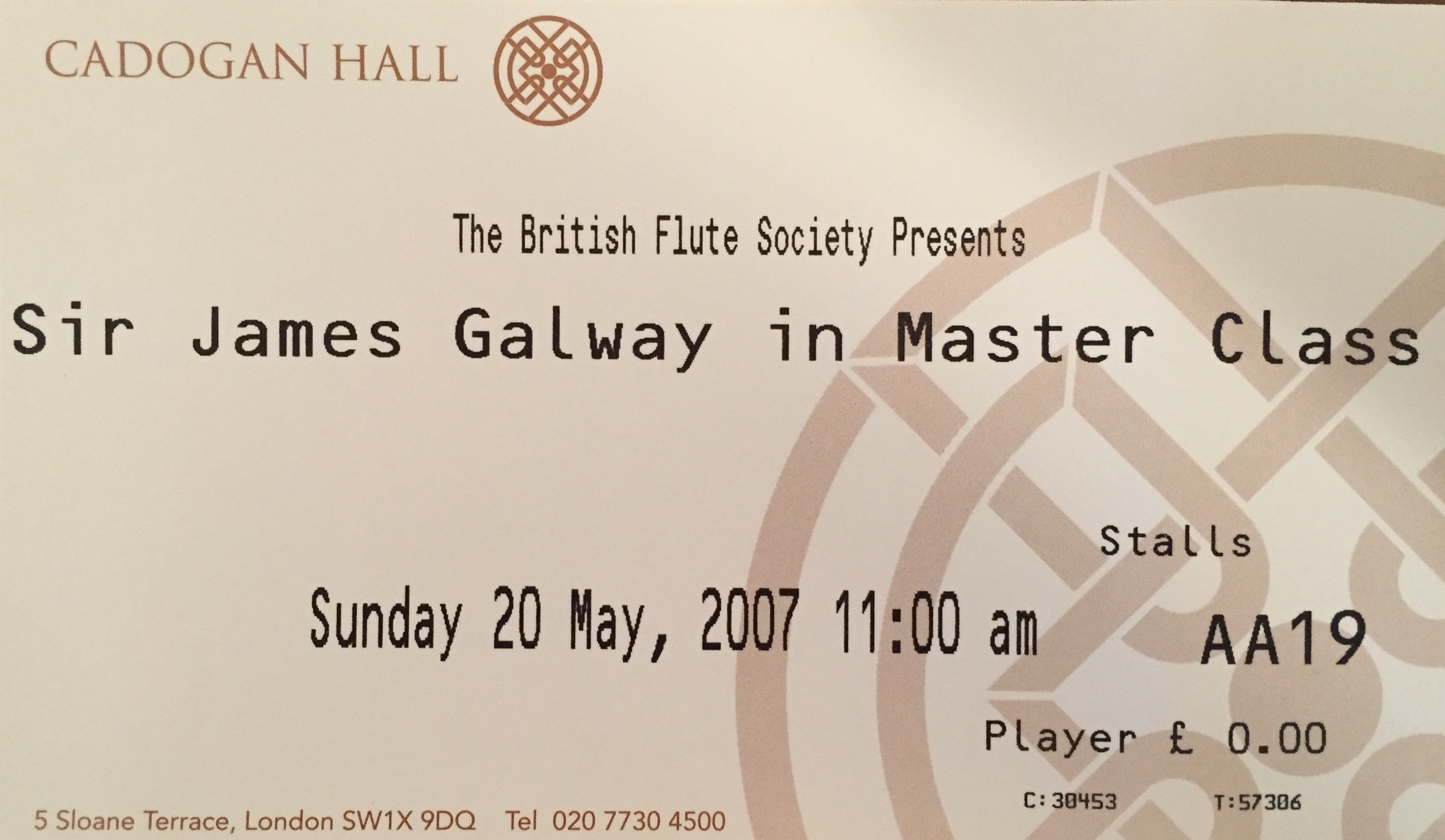 James Galway Masterclass Cadogan Hall-Anna Stokes-Emanuel Ensemble-Mozart Quartet
