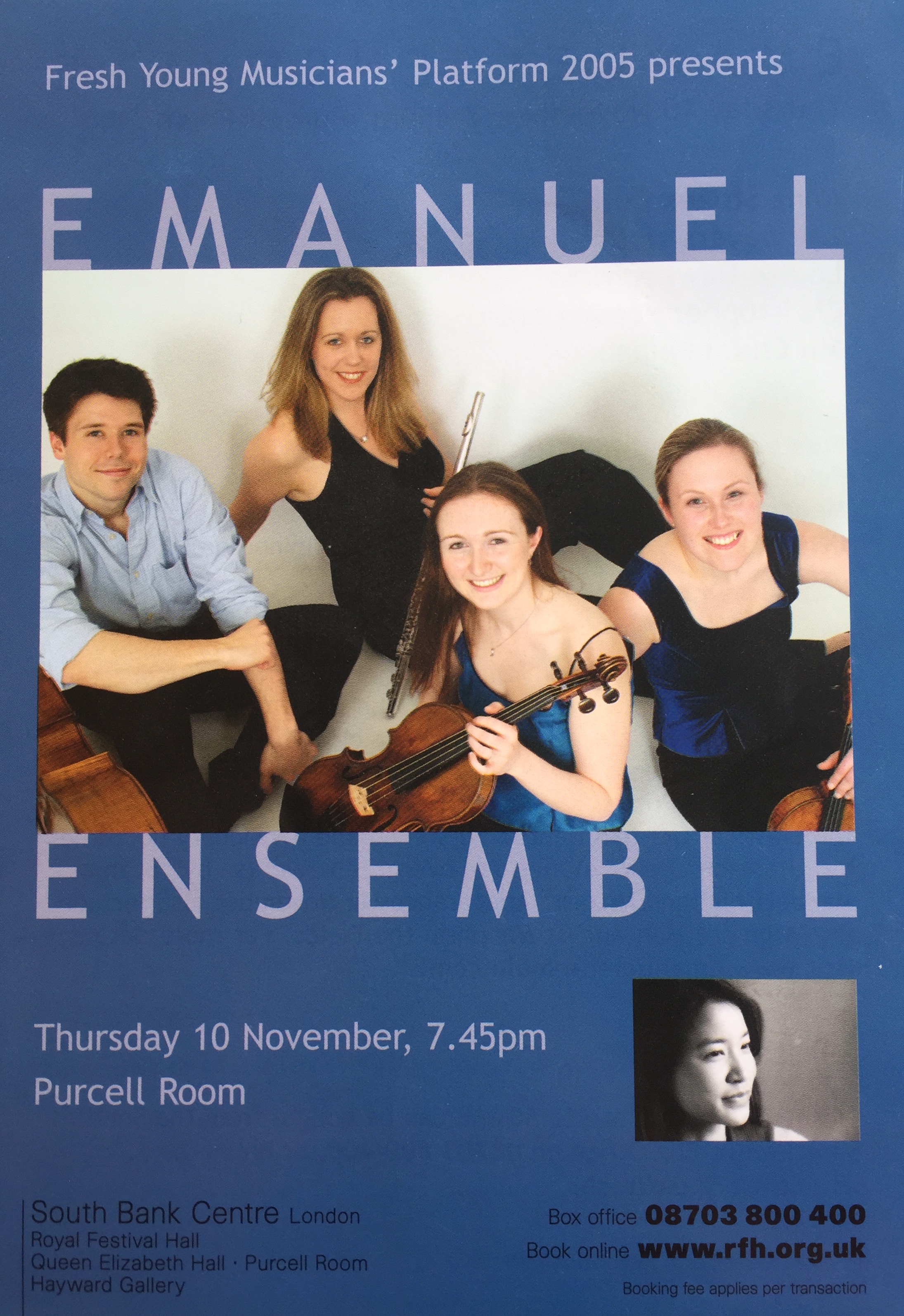 Purcell Room Debut-Anna Stokes Flute-Emanuel Ensemble