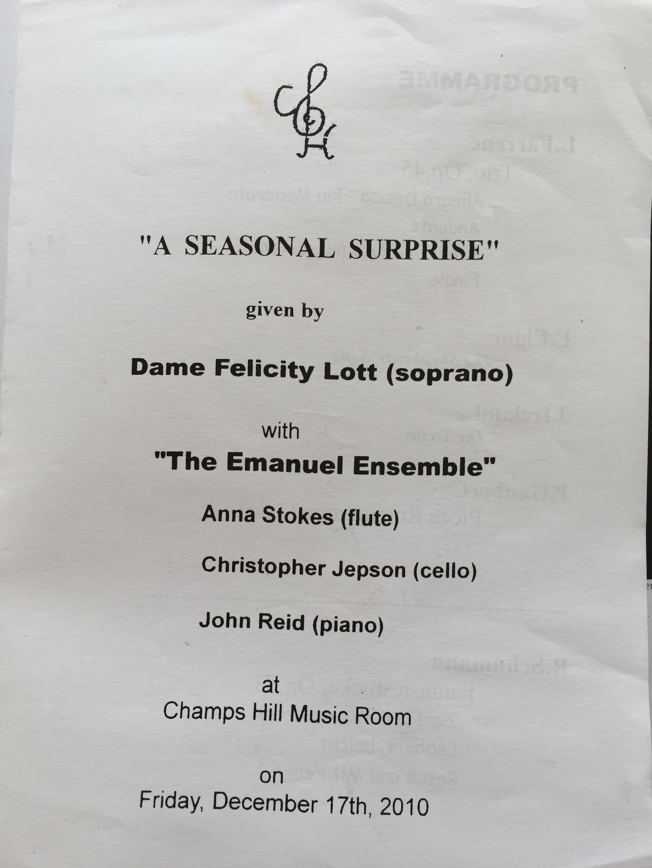 A Seasonal Surprise-Anna Stokes-Emanuel Ensemble-Felicity Lott