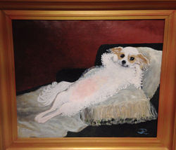 Sushi as Nude Maja by Goya