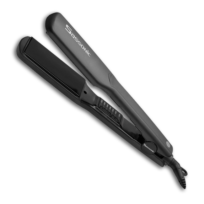 מחליק שיער קרמי רחב Sassonic ESE290 עם ציפוי טרמולין מקצועי