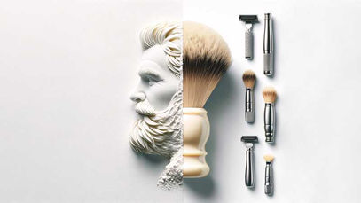 מברשת גילוח טבעית או סינטטית