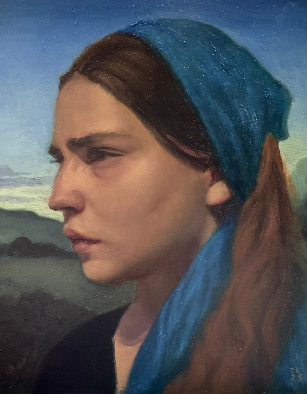 Zara Kuchi-Girl in a Landscape