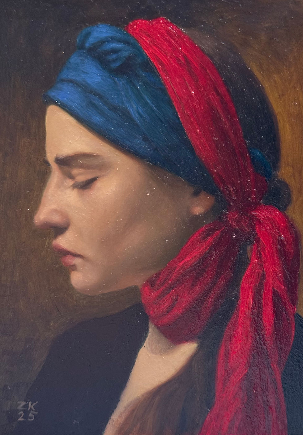 Zara Kuchi-Red Headscarf Study