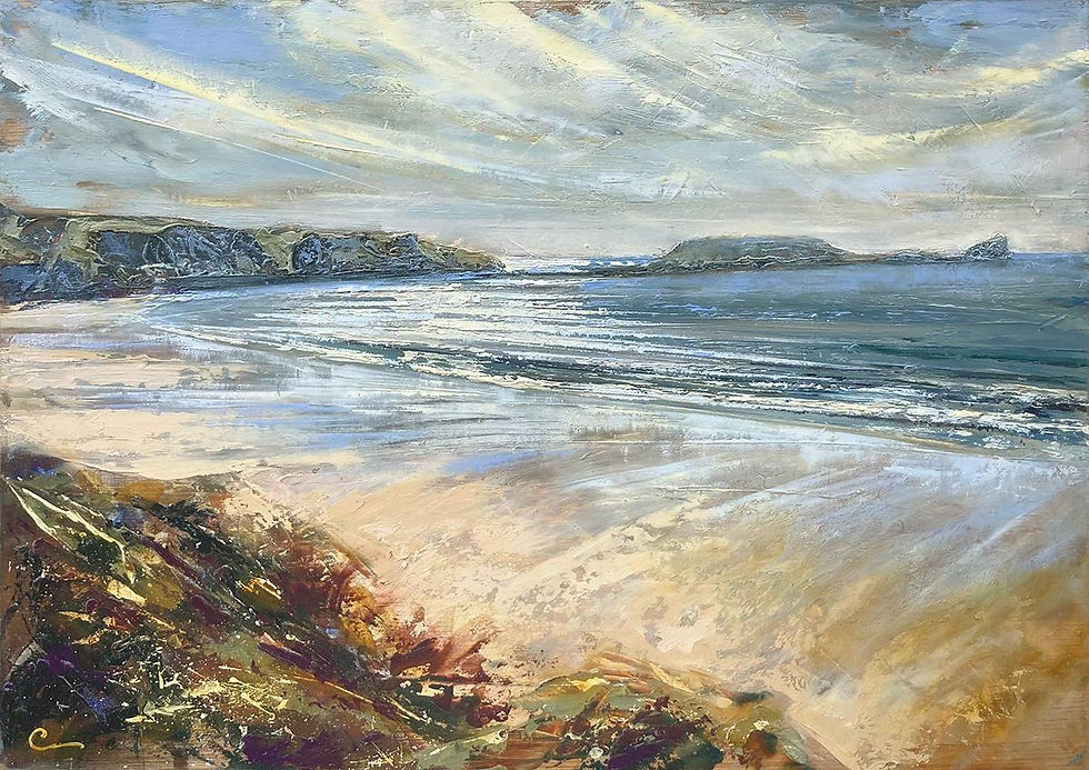 Claire Lily Coxon - Above the Beach, Rhossili Bay
