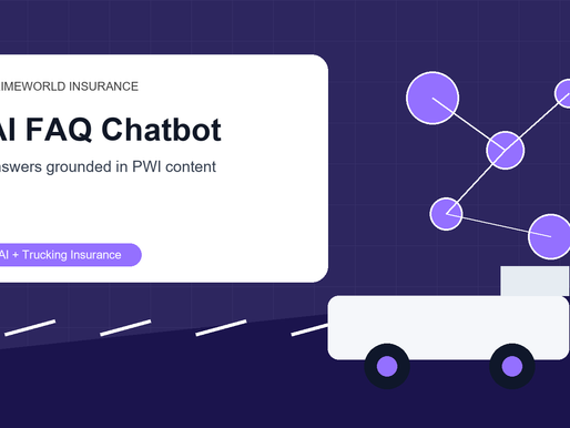 AI trucking insurance FAQ chatbot grounded in PrimeWorld Insurance content