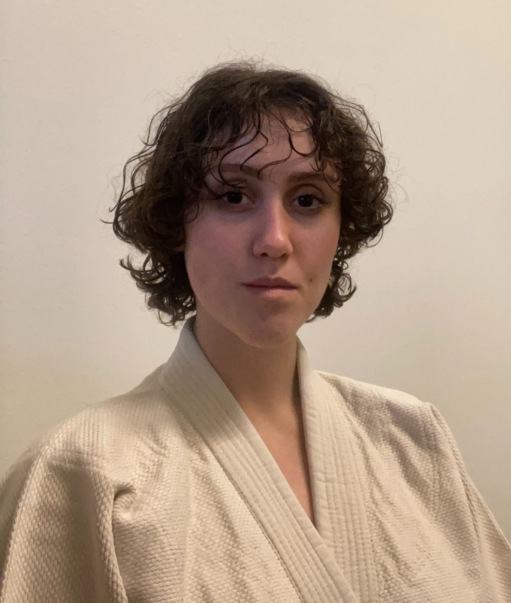 Woman in Aikido gi 