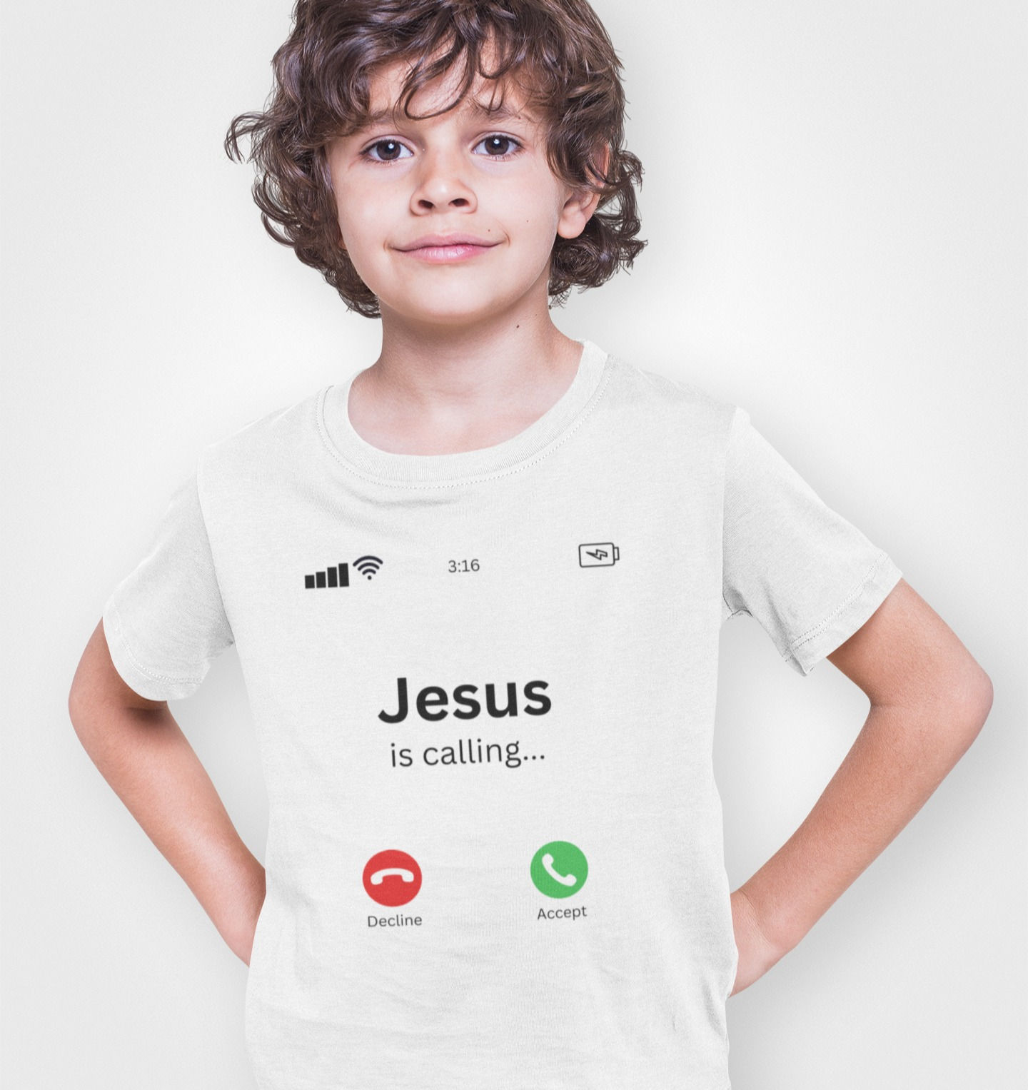 Jesus Is Calling Kid's T-shirt