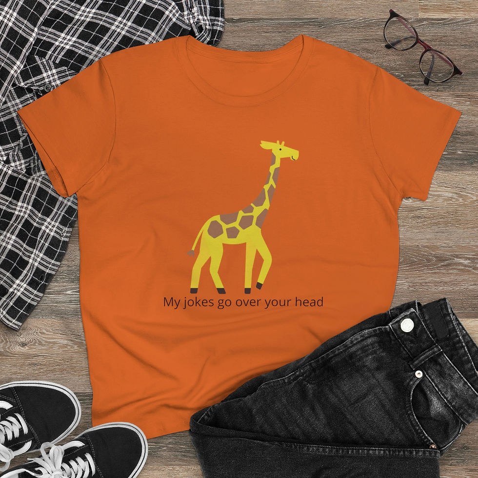 Thumbnail: My Jokes Go Over Your Head Women's T-shirt