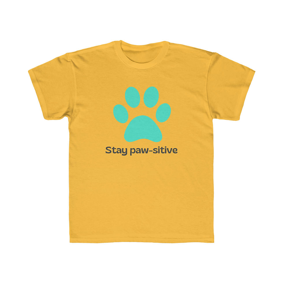 Thumbnail: Pawsitive Paw Print Kid's T-shirt