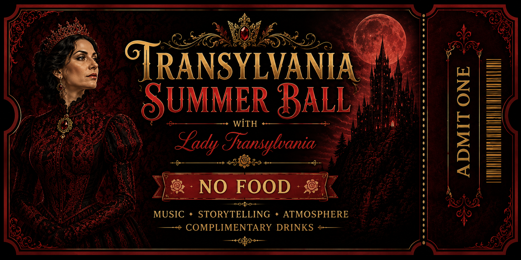 Buy One Ticket+Light Refreshments (No Meal)