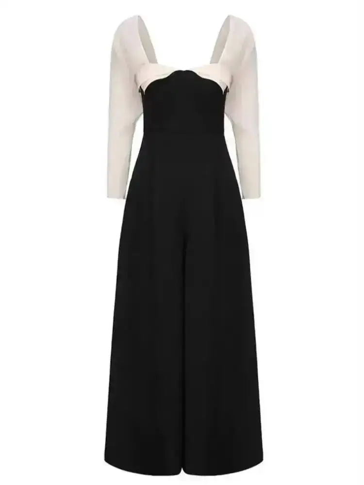Thumbnail: The Lydia Monochrome Wide-Leg Jumpsuit