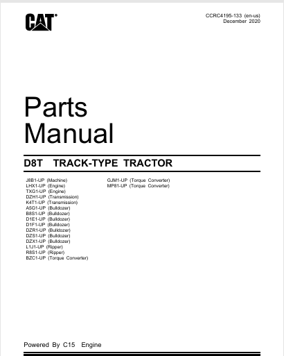Miniatura: D8T CATÁLOGO DE PEÇAS EM PDF - TRATOR DE ESTEIRA CATERPILLAR